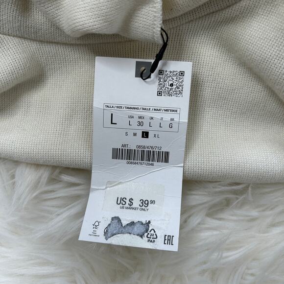 ZARA Knit Dress Womens Size Large Lagom Minimalist Beigecore Normcore Neutral - Picture 7 of 8